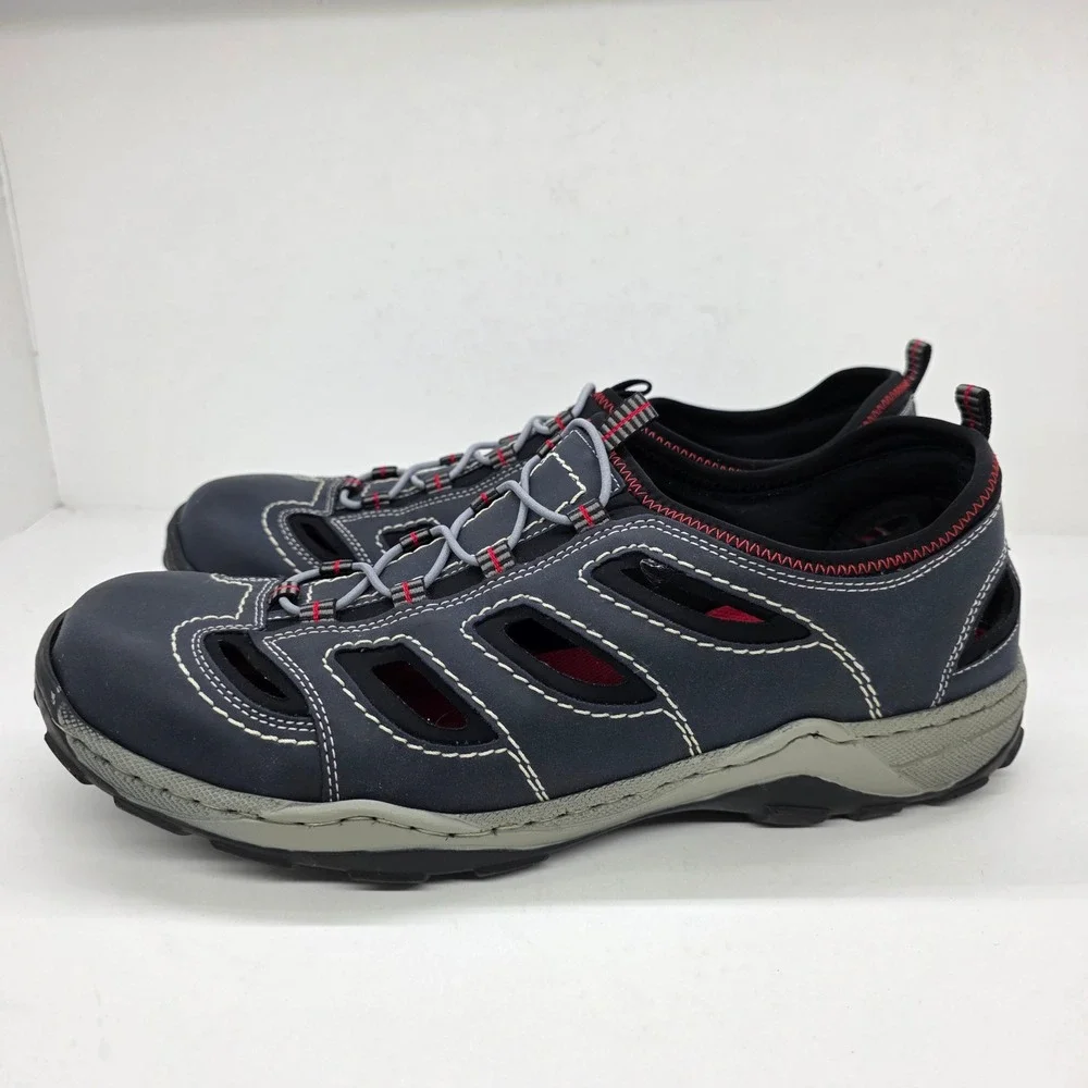 Rieker Men's Navy Red/Blue Outdoor Water Sport‎ Sandals Size 46 (US12) Summer